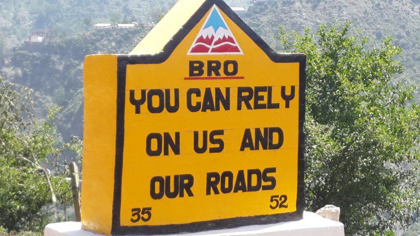 Photo of BRO sign boards – Company givers on lonely Himalayan roads 4/12 by Anunay Sood