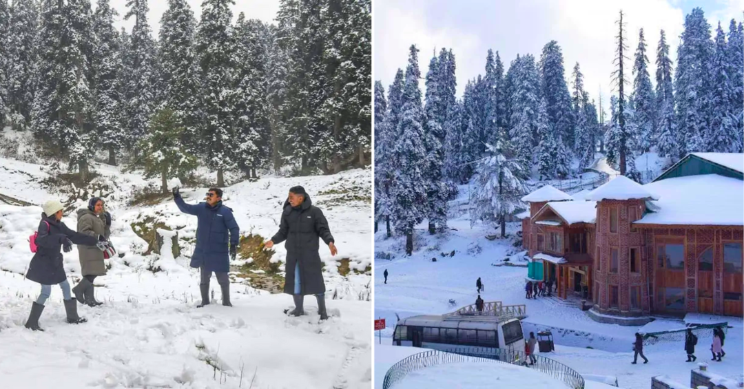 Gulmarg Brings The Winter Magic With Seasons First Snowfall Netizens