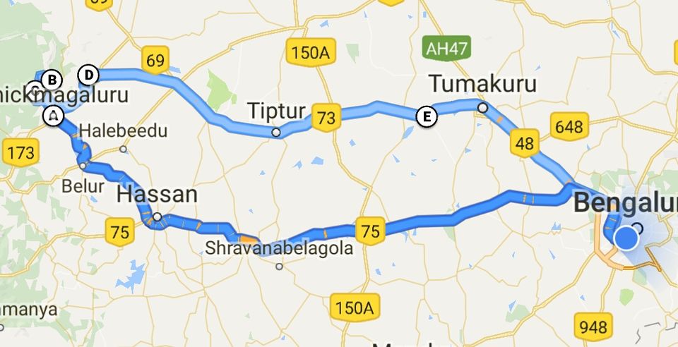 Chikmagalur Tourist Places Map Chikmagalur On A Motorcycle - Tripoto