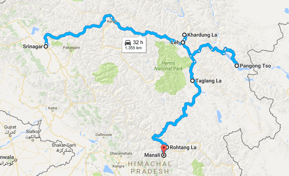 India To Mecca By Road Map 10 Ultimate Road Trips That Almost Take You Through Every State Of India -  Tripoto