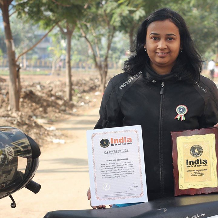 Photo of Kashmir to Kanyakumari (3959 kms) on Gear-less Scooter in Record 130 hrs!!! by Nisha Rao