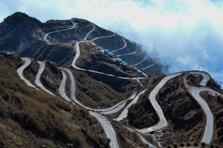 Photo of Journey through the winding roads - Dzuluk, Gnathang Valley - East Sikkim - Silk Route by Sayan Mitra
