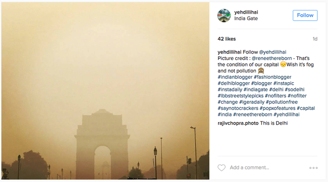 Photo of Travellers Capture India's Deadly Smog On Instagram, And Delhi Pollution's Images Don't Look Good by Trisha Singh