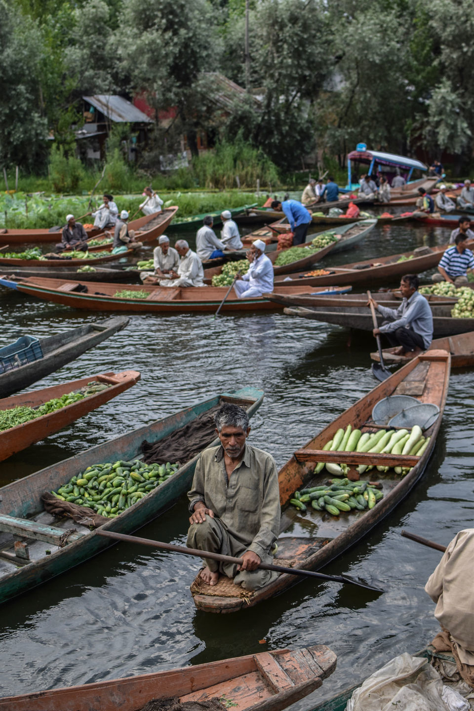 Photo of Floating Vegetable Market At The Dal by Aamir Wani