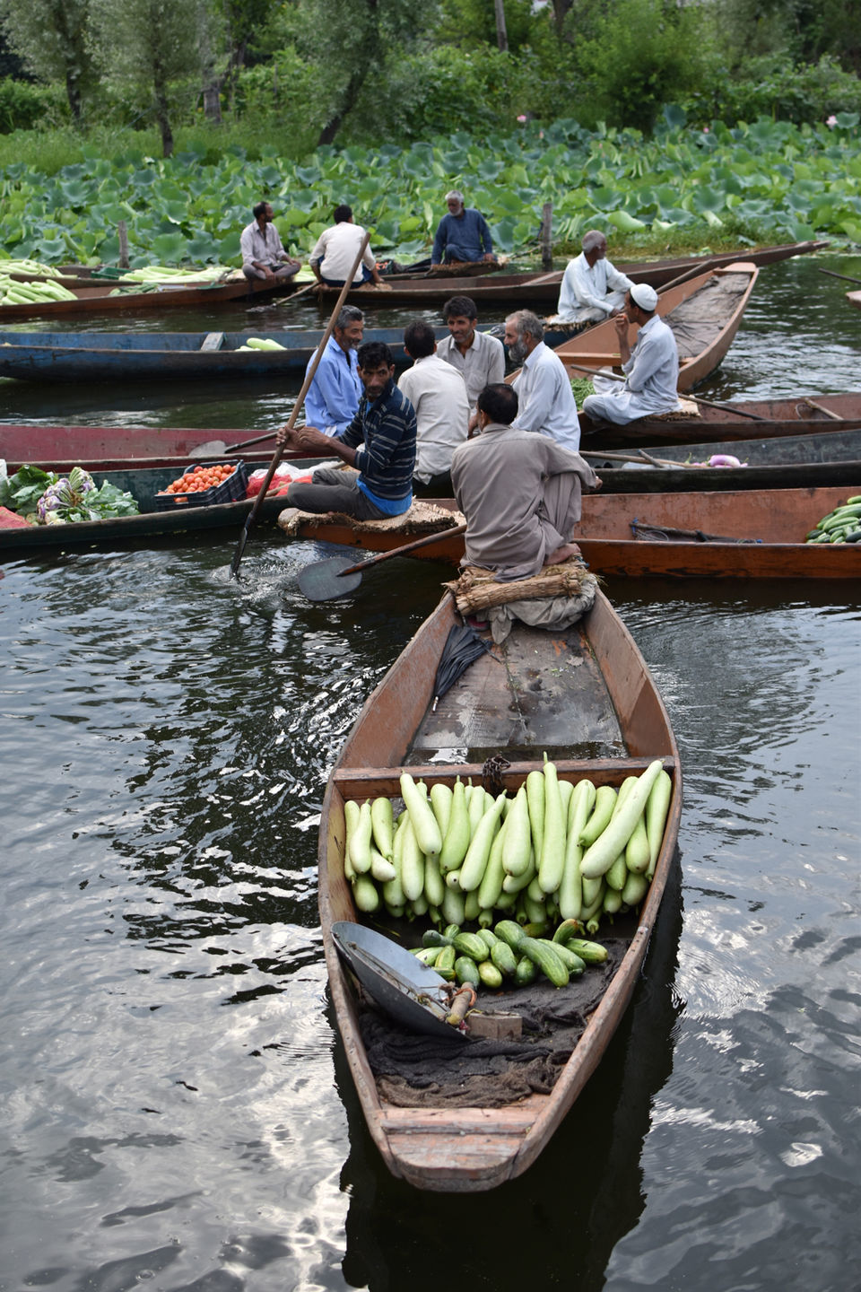 Photo of Floating Vegetable Market At The Dal by Aamir Wani