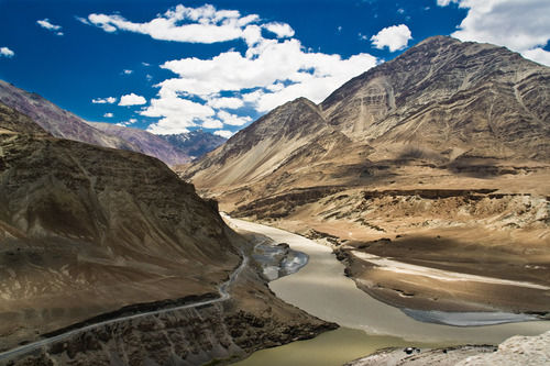 Photo of Confluence of Indus(right)and Zanskar(left) by Smiti Maini