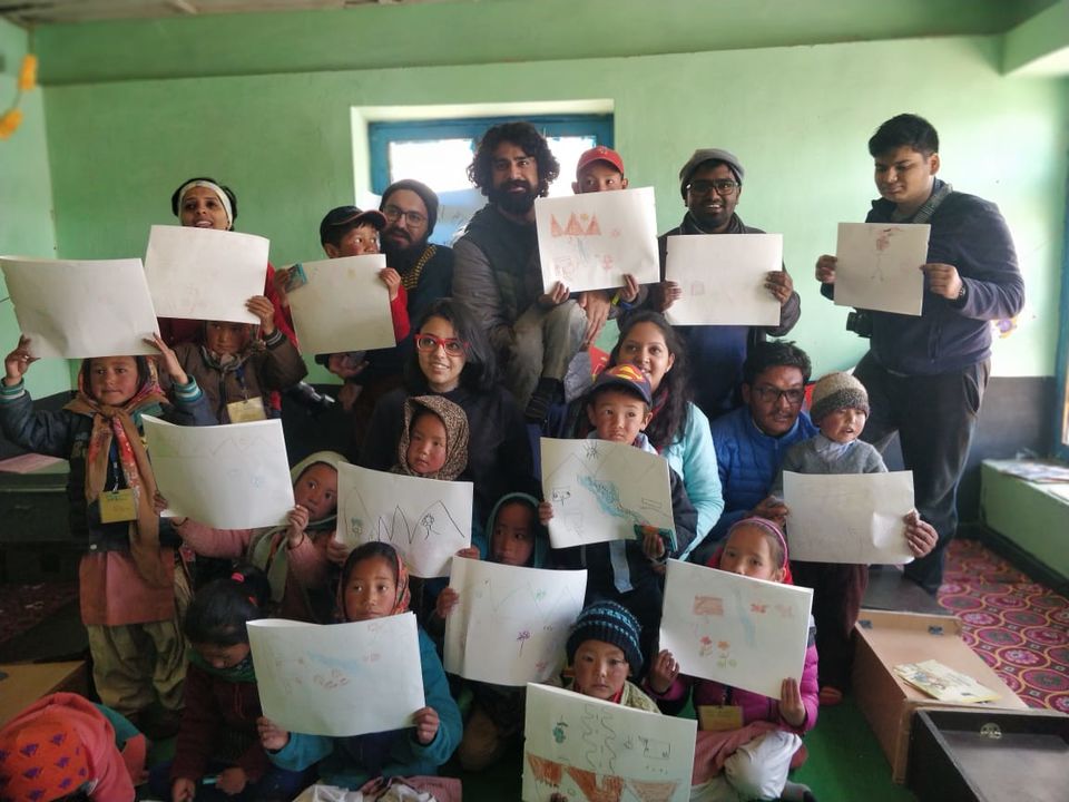 Photo of The Last Avatar Art Workshop in Hikkim, Spiti Govt School 7/9 by Aman Chotani