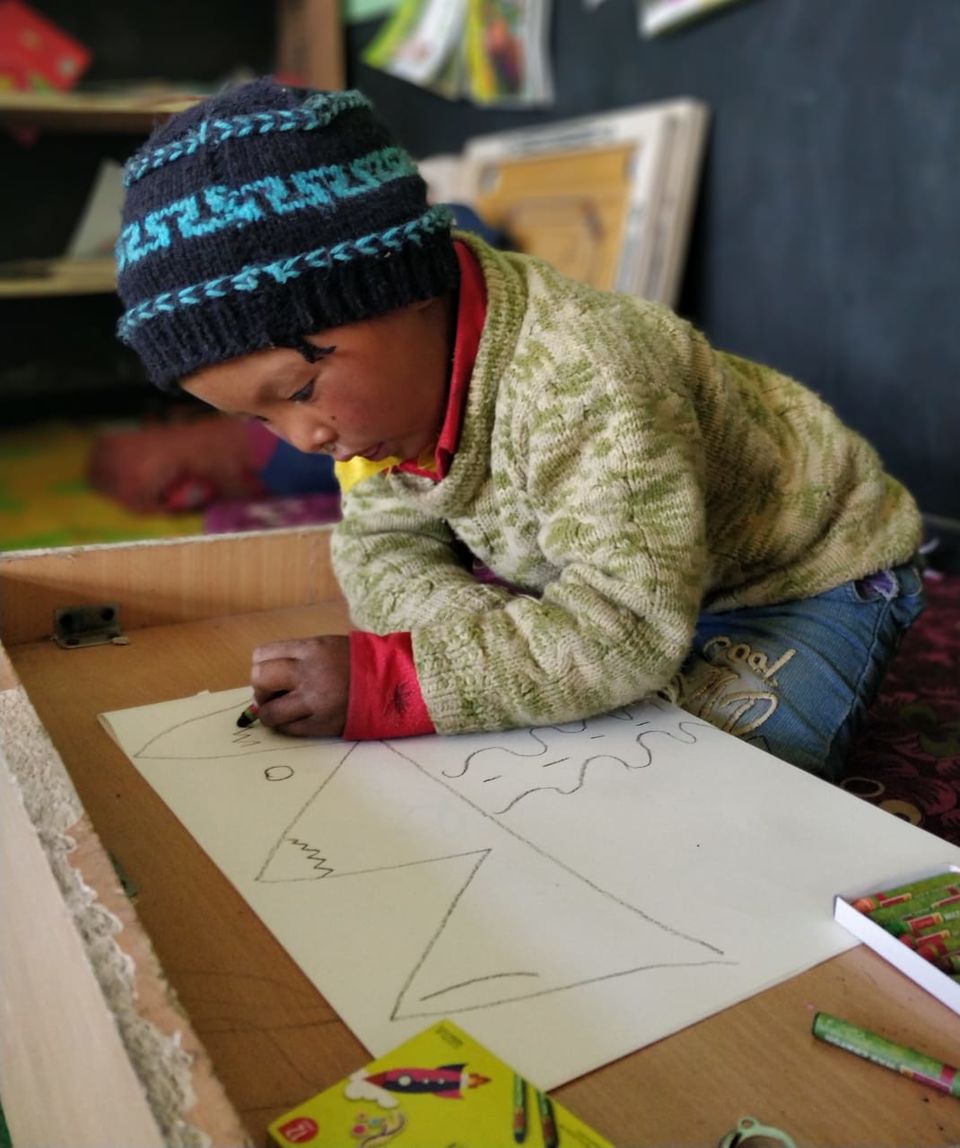 Photo of The Last Avatar Art Workshop in Hikkim, Spiti Govt School 8/9 by Aman Chotani