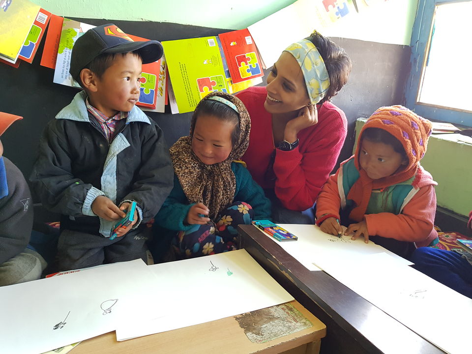Photo of The Last Avatar Art Workshop in Hikkim, Spiti Govt School 2/9 by Aman Chotani