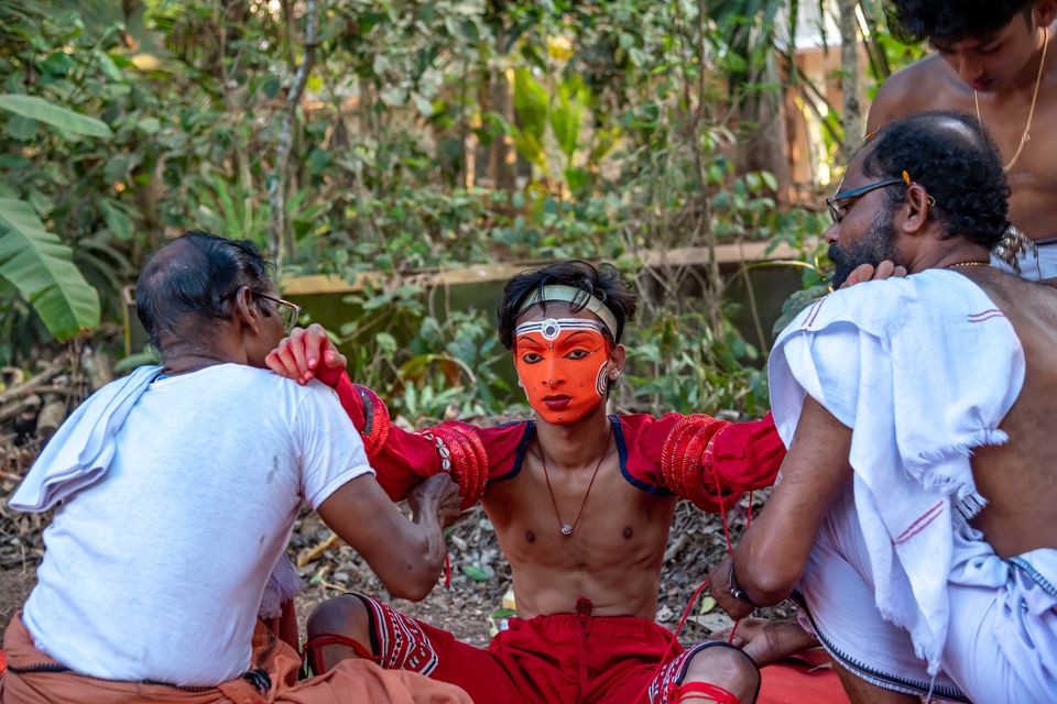 Photo of From Man to God -Theyyam the making 6/8 by Dinoop Raj