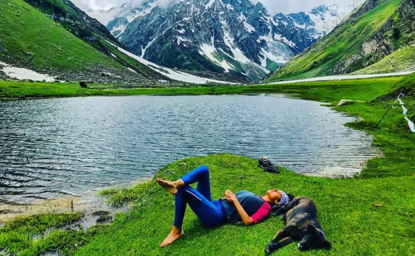 Photo of Story Of Two Girls, Their Backpacks AND A Mountain Dog On A Trek To This Hidden Paradise In Himachal by Akanksha Siwach. Tales of The Hidden Trails