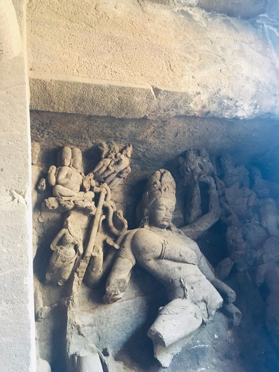 Photo of Elephanta Cave Shiv Temple With Old Murti, Gharapuri, Maharashtra, India by Kapil Bhardwaj