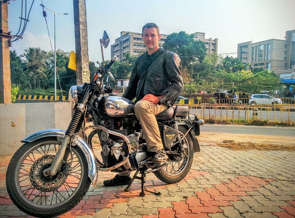 Photo of Meet Brad, Who is been riding on a Royal Enfield all around India - Day out in Mangalore 5/9 by GoProMan