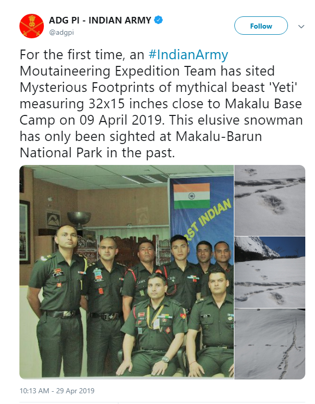 Photo of Is There a Mysterious Snow Man in the Himalayas? Indian Army Says Yes! 1/5 by Neeti Chopra