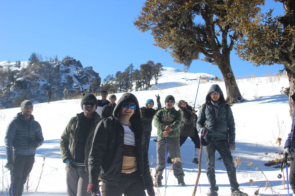 Photo of The warmth of friendship on the snow clad slopes of Kuari Pass by Samudra Sengupta