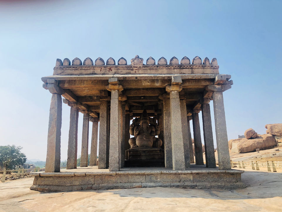 Photo of Kadalekalu Ganesha, Hampi, Karnataka, India by Komal Deotale