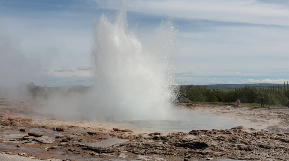 Photo of Strokkur, Hafnartún, Selfoss, Iceland by Karishma Shaikh