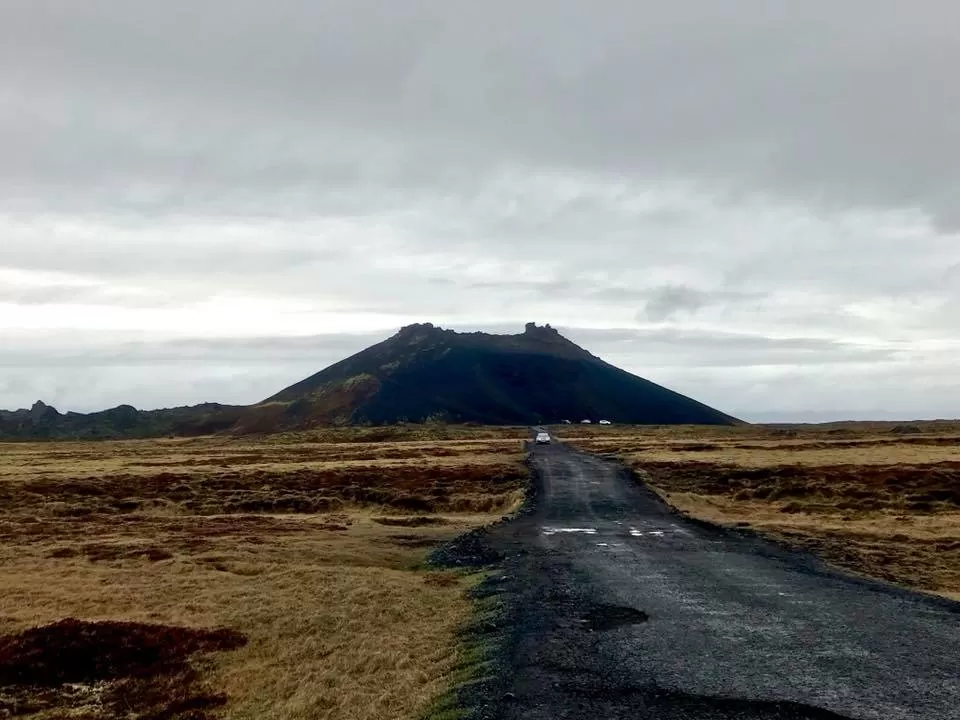 Photo of Saxhóll Crater, Hellissandur, Iceland by Karishma Shaikh