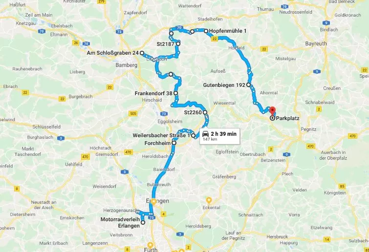 Photo of Motorcycle trip through Beautiful Franconian Switzerland in Kawasaki ER 6F by Muni Ramohan