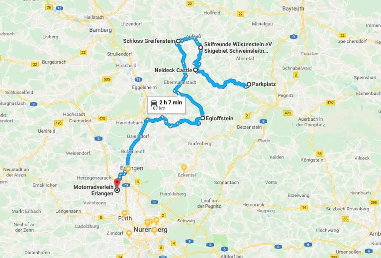 Photo of Motorcycle trip through Beautiful Franconian Switzerland in Kawasaki ER 6F by Muni Ramohan