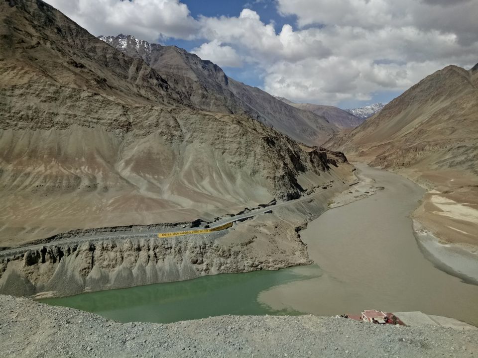 Photo of Confluence of Indus(right)and Zanskar(left) by Pushpak Apte