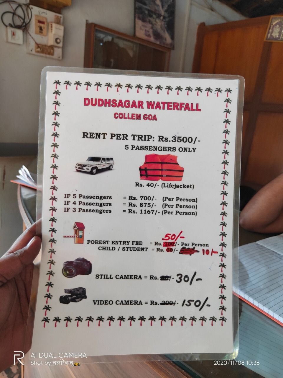 Photo of Dudhsagar - A sea of milk!! ❤️All About The Trip✌️ #Doodhsagar #Goa #Highest #Waterfall✌️ 4/6 by CRB riders