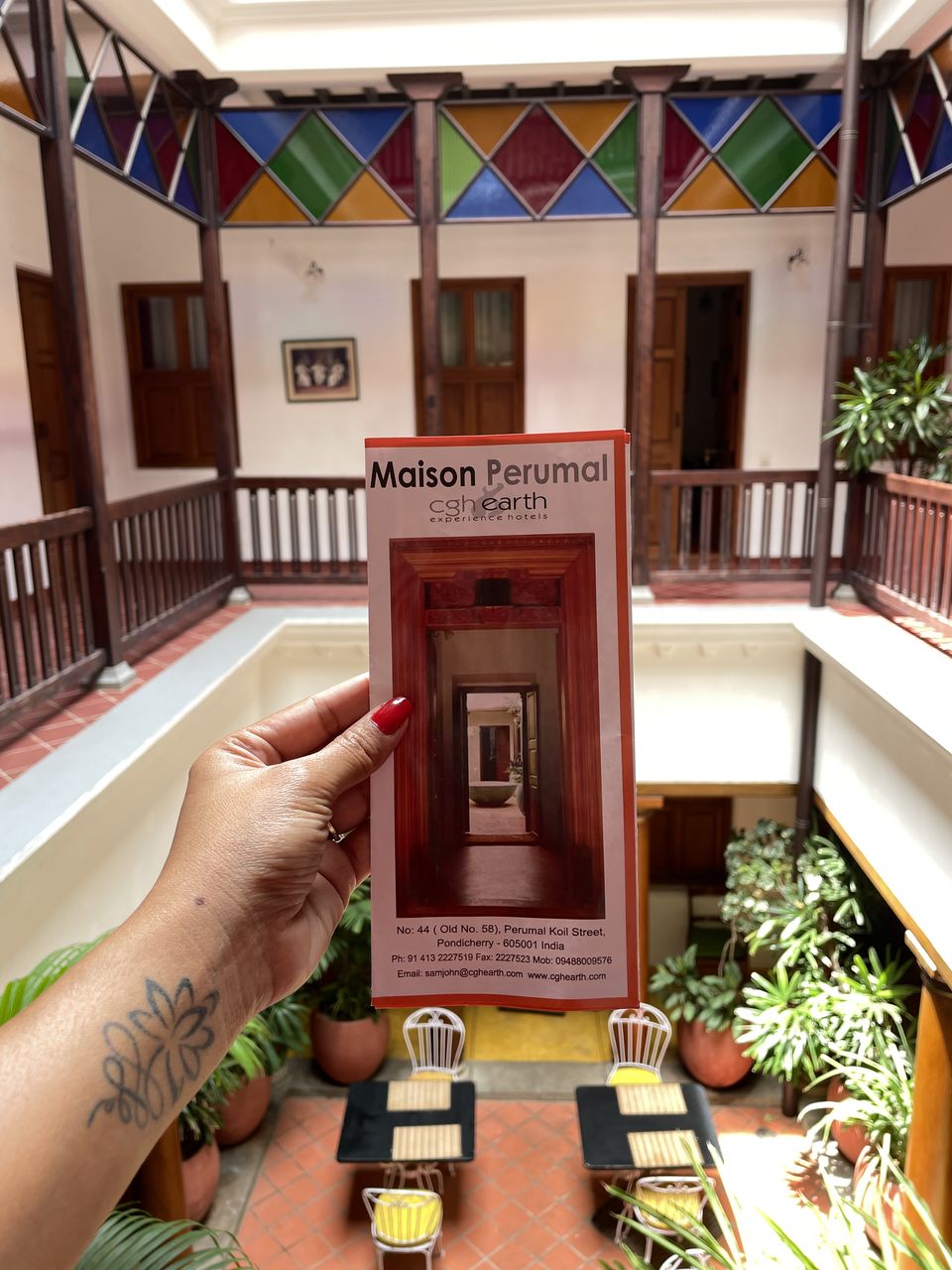Photo of Maison Perumal Hotel & Restaurant – CGH Earth, Perumal Koil Street, Heritage Town, Puducherry, India by Vidoutboundaries