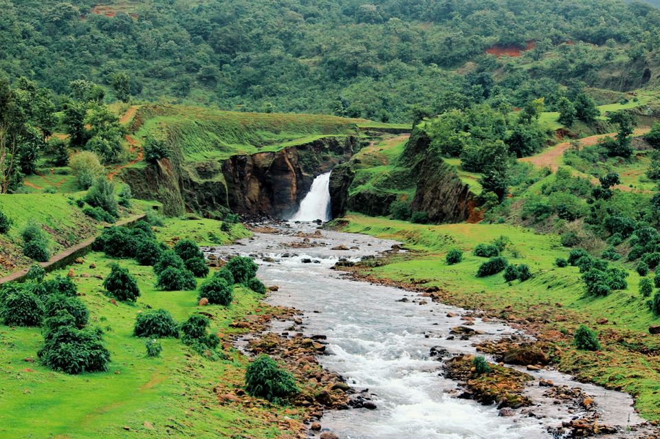 Photo of Surrender to the flow🌈#waterfallstory by Atul Patil
