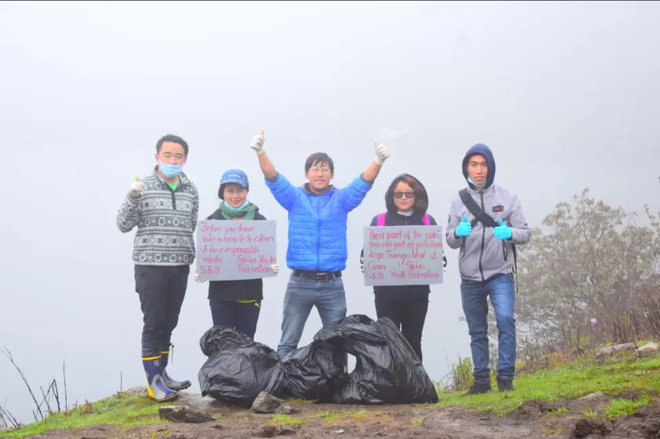 Photo of A small gesture towards cleaner Tsomgo Lake by Kinzang Rong