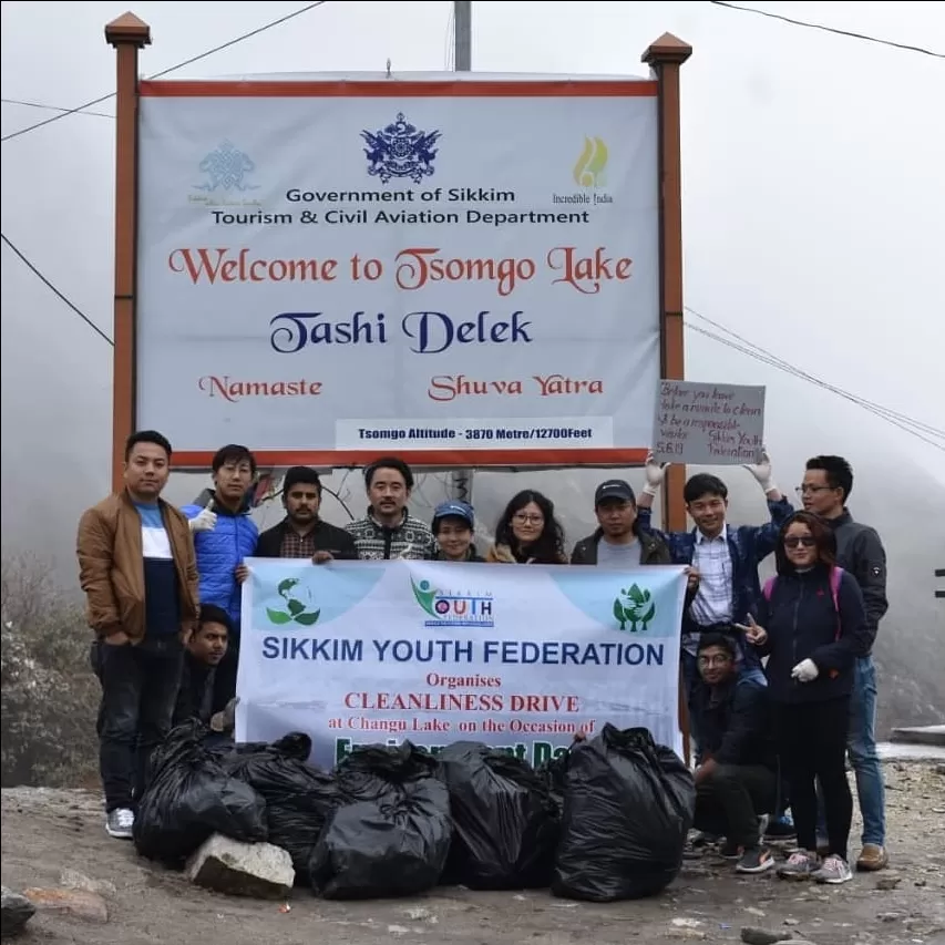 Photo of A small gesture towards cleaner Tsomgo Lake by Kinzang Rong