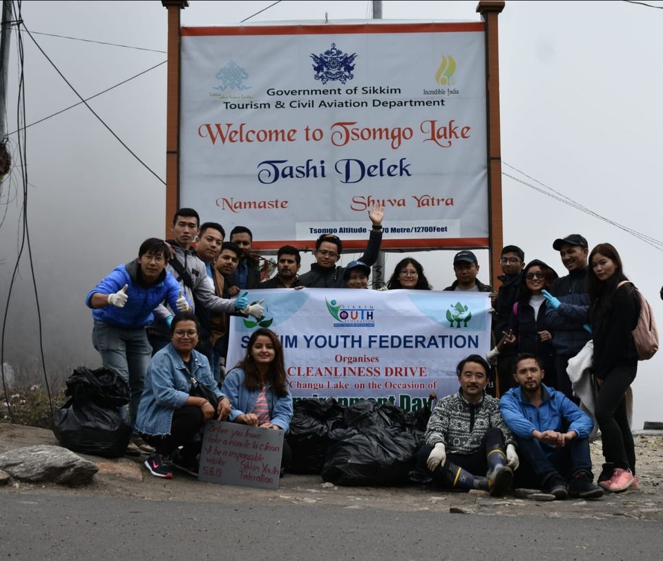 Photo of A small gesture towards cleaner Tsomgo Lake by Kinzang Rong