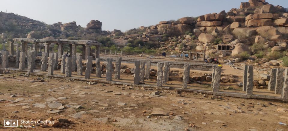 Photo of Hampi Bazaar Street, Karnataka, India by Jagathi Velpuri