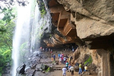 Photo of Hidden caves behind a waterfall – Kondana Trek 16/16 by Arthi