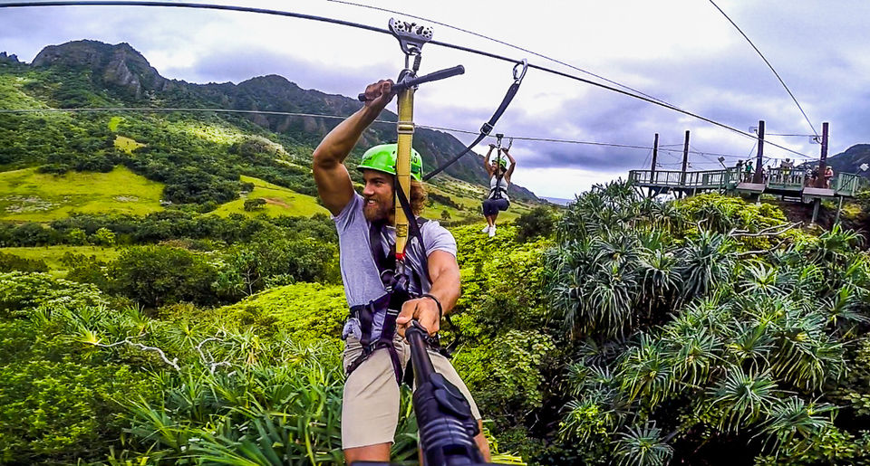 Photo of Zip Lining in Jurassic Park on Oahu, Hawaii 5/6 by Jackson Groves