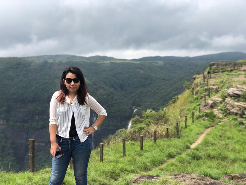 Photo of Nohkalikai Waterfall, Cherrapunjee, Meghalaya, India by Saroja Rai