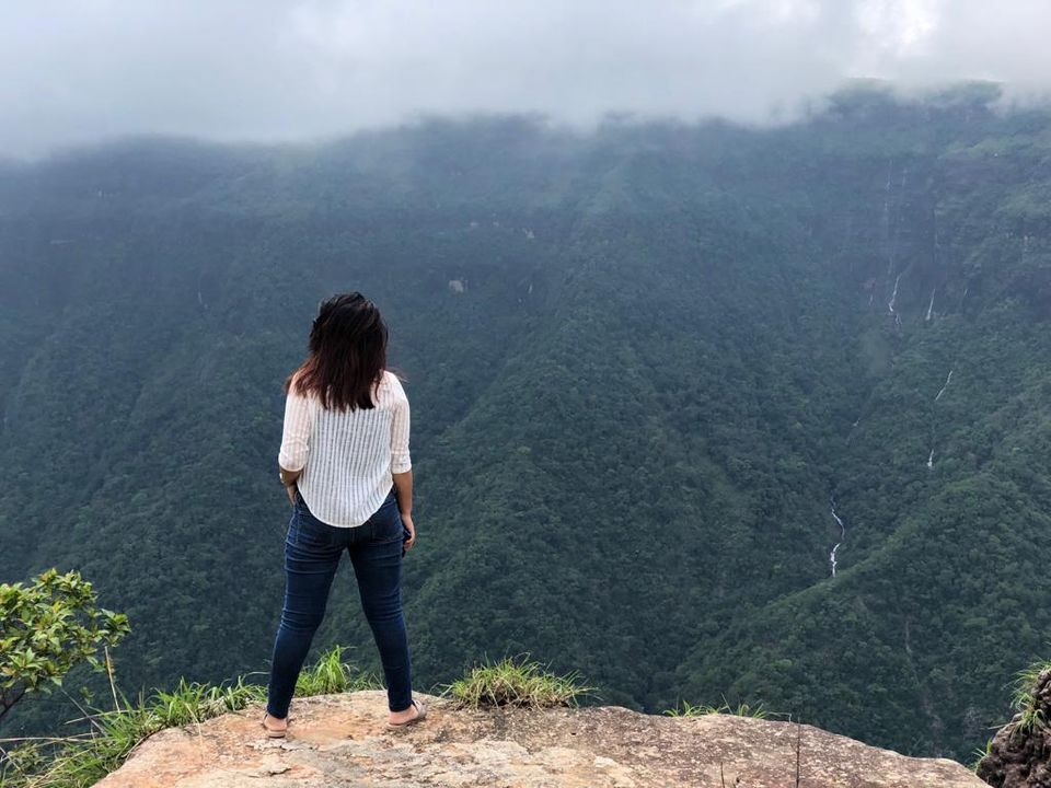 Photo of Nohkalikai Waterfall, Cherrapunjee, Meghalaya, India by Saroja Rai