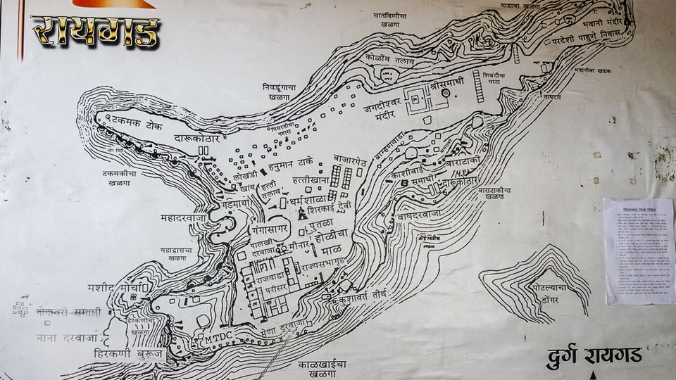 rajgad fort trek map