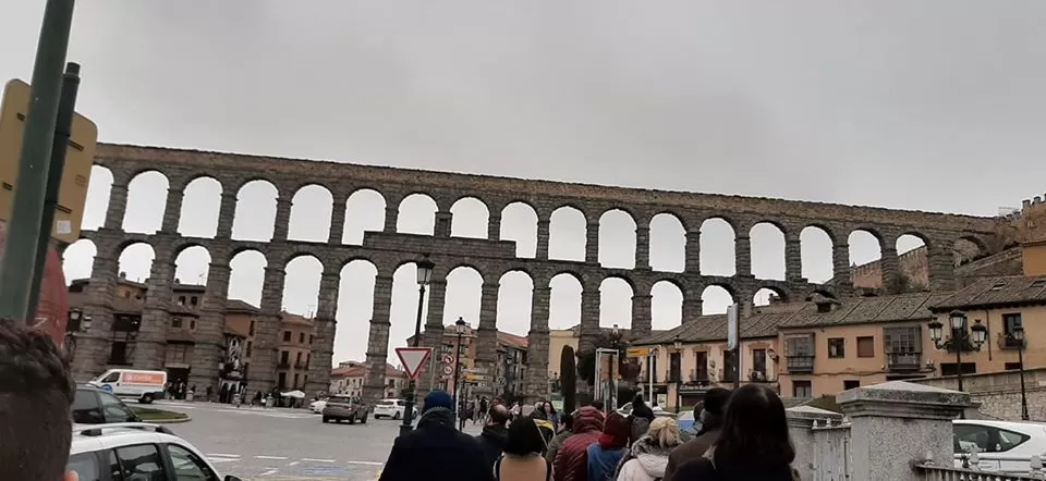 Photo of Aqueduct of Segovia, Plaza del Azoguejo, Segovia, Spain by Sweta Chakraborty