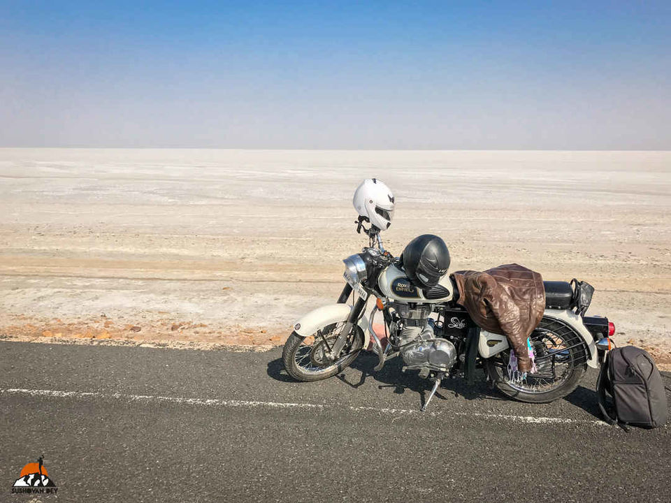 Photo of Two honeymooners and one bike in Kutch by JourneyJournals