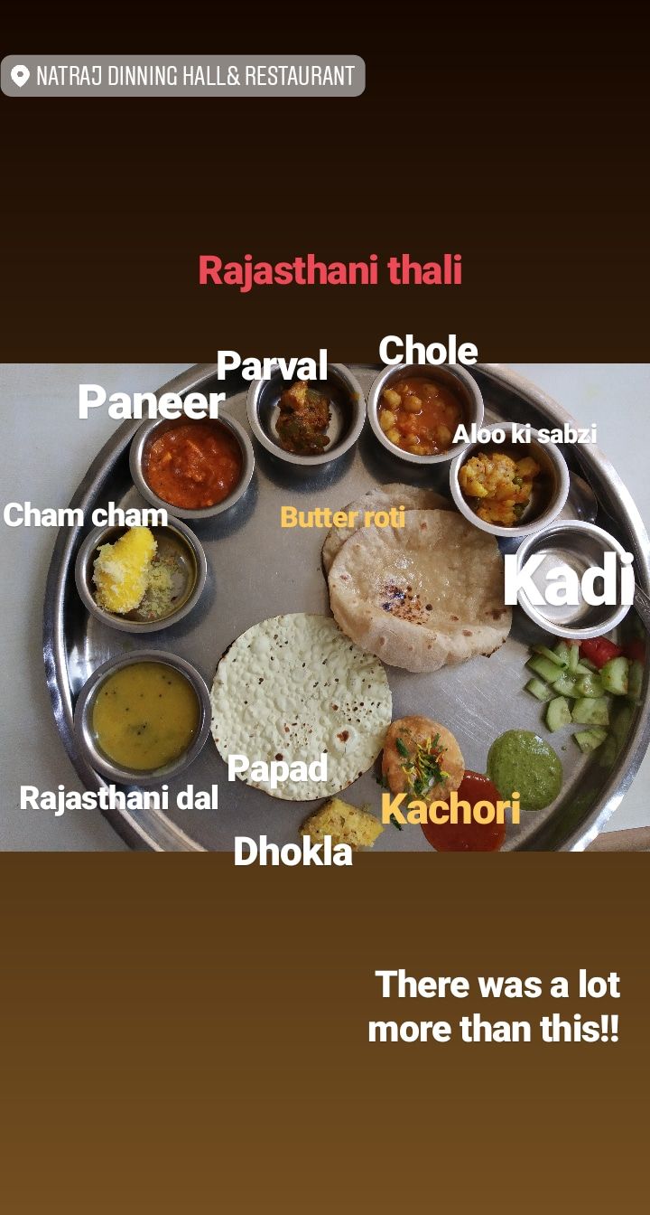 Photo of Natraj Restaurant Udaipur (Dining Hall/Rajasthani Thali/Gujarati Thali), Bapu Bazar Main Road, Behind Ashoka Cinema, Bapu Bazar, Nada Khada, Udaipur, Rajasthan, India by Namitha Vinod