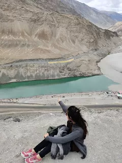 Photo of Confluence of Indus(right)and Zanskar(left) by Pragya Rawat