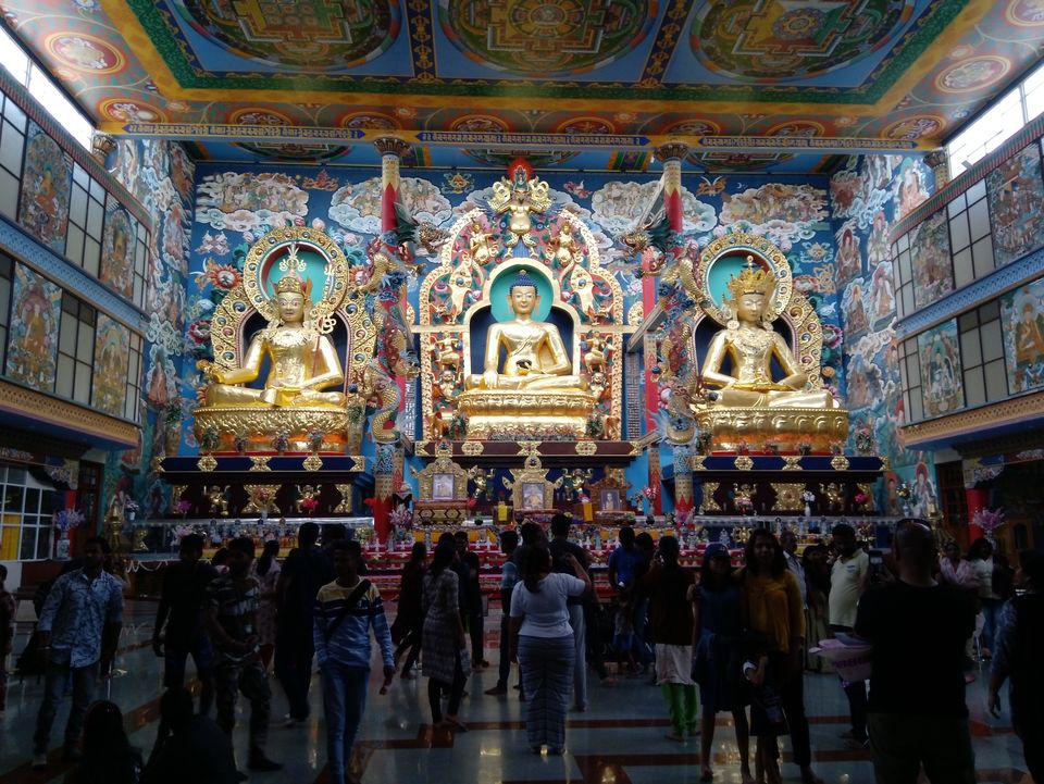 Photo of Namdroling Monastery Golden Temple, Bylakuppe, Karnataka, India by Sandhya Gawde