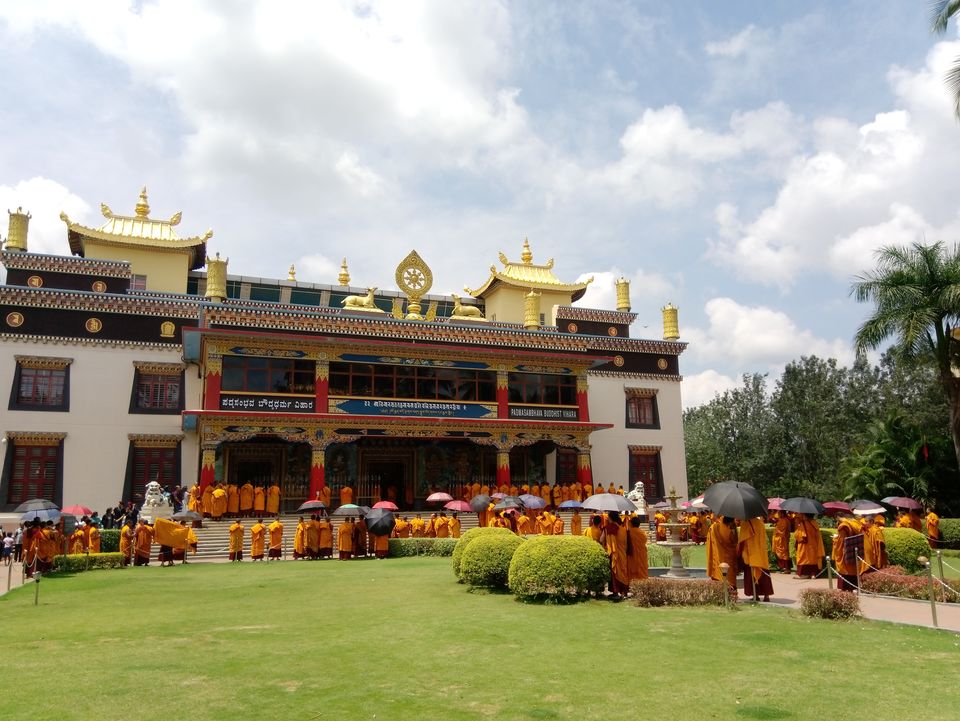 Photo of Namdroling Monastery Golden Temple, Bylakuppe, Karnataka, India by Sandhya Gawde