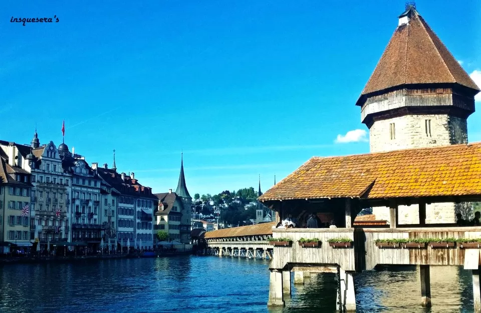 Photo of Chapel Bridge, Kapellbrücke, Lucerne, Switzerland by Indu Wary