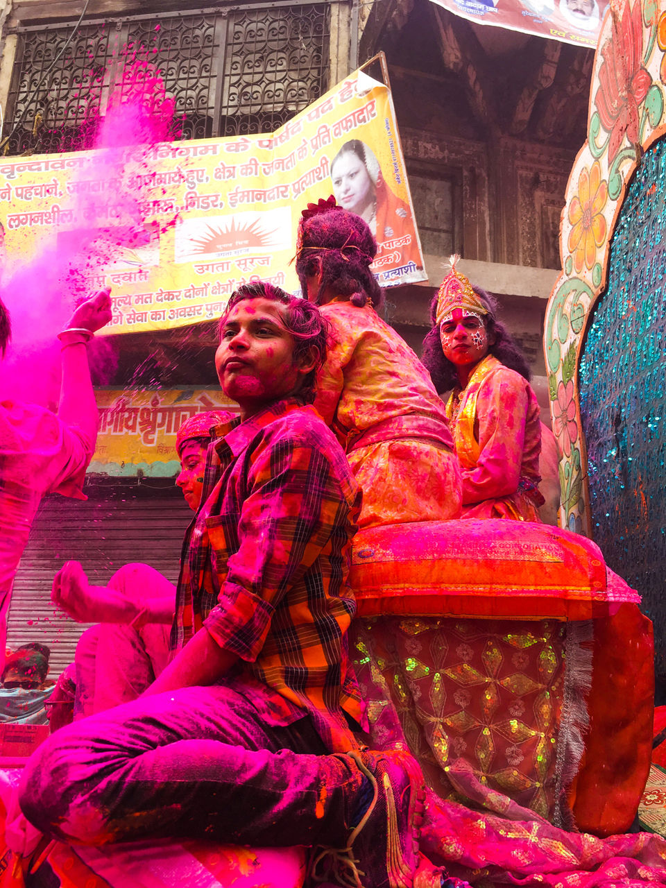 Photo of Holi in Vrindavan by Raji Selvakumar