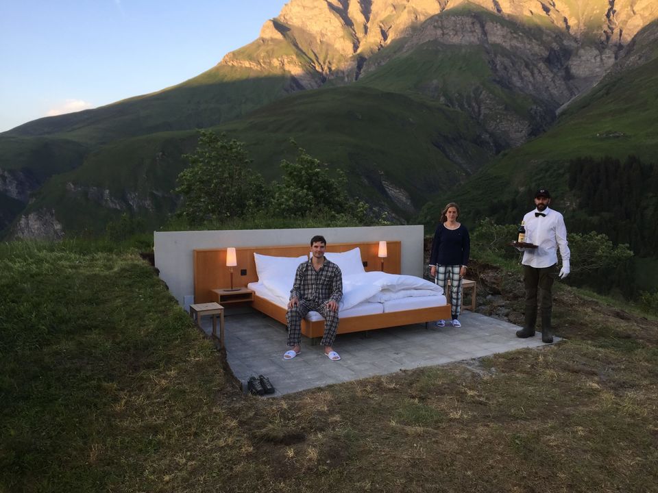 Photo of In The Middle Of The Swiss Alps With No Roof & No Walls, This Is The World's Only Zero-Star Hotel by Gunjan Upreti