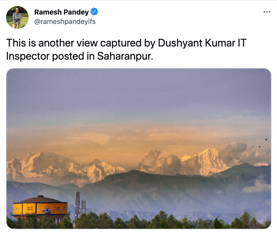 Photo of OMG: Snow-Capped Himalayas Visible From Uttar Pradesh’s Saharanpur 1/4 by Gunjan Upreti