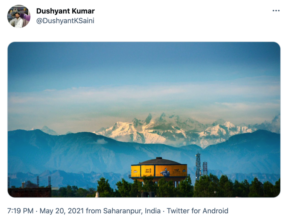 Photo of OMG: Snow-Capped Himalayas Visible From Uttar Pradesh’s Saharanpur 4/4 by Gunjan Upreti