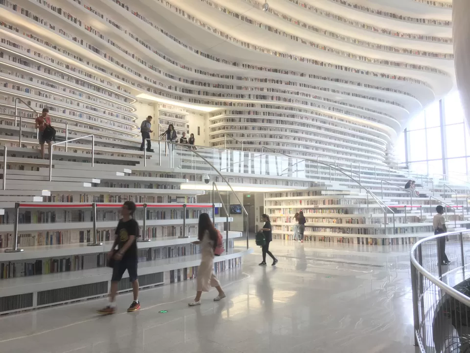 Photo of No Flip Flops , No Camera - No Books Tianjin Bin Hai Library by Kpd Bharali
