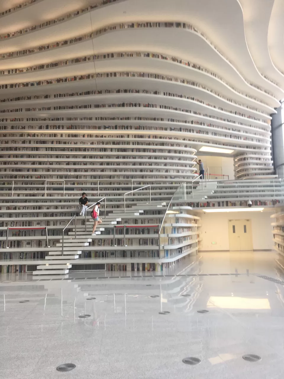 Photo of No Flip Flops , No Camera - No Books Tianjin Bin Hai Library by Kpd Bharali